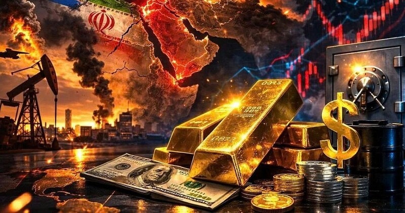 Bất ổn địa chính trị khiến nhà đầu tư tìm đến vàng như một tài sản an toàn trong thời điểm rủi ro gia tăng.