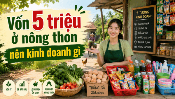 Với số vốn 5 triệu, người mới nên lập kế hoạch rõ ràng, ưu tiên mô hình ít rủi ro và dễ xoay vòng vốn. 