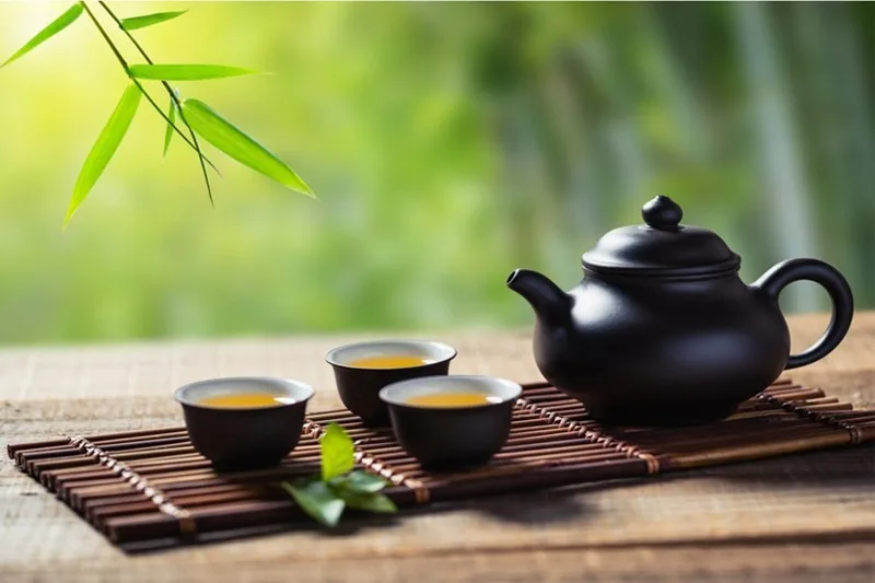 Sự kết hợp hoàn hảo giữa Caffeine và L-theanine trong trà xanh giúp tinh thần tỉnh táo, giảm căng thẳng hiệu quả.